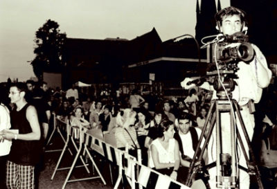 Crowds at the Tropfest Film Festival in Sydney in 1997. Picture: Supplied